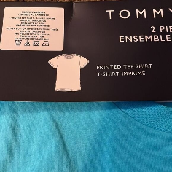 NWT Tommy Hilfiger T-Shirt & Button Up 10/12 - Picture 3 of 3